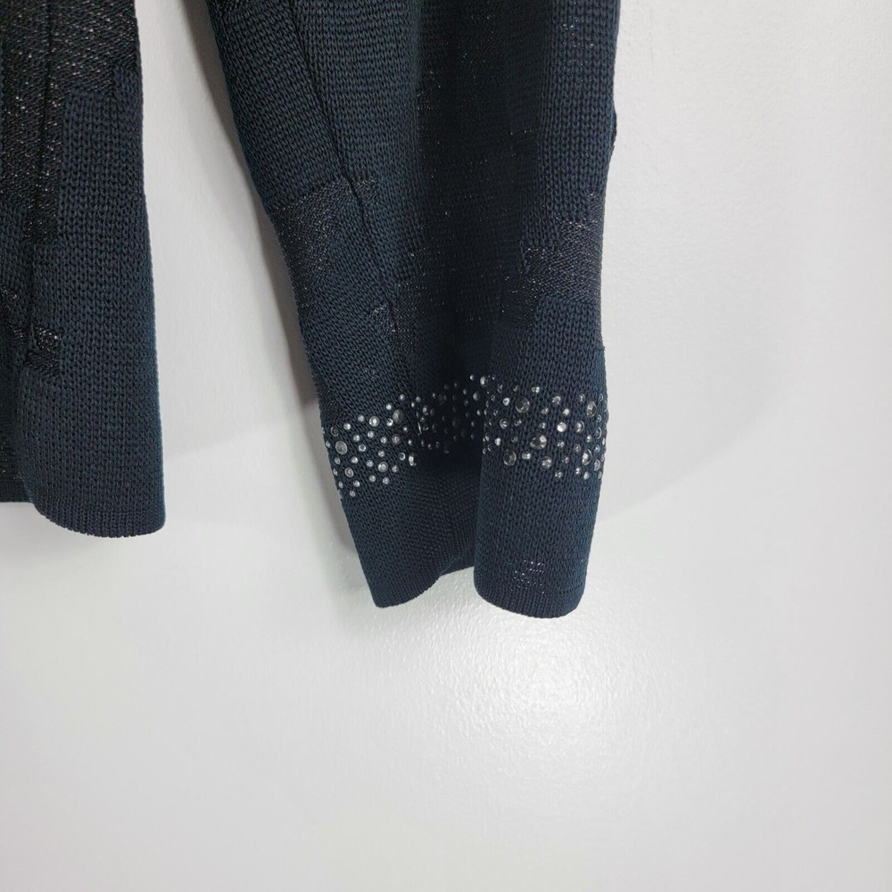 Ming Wang Size Medium Black Open Front Blazer Jac… - image 5